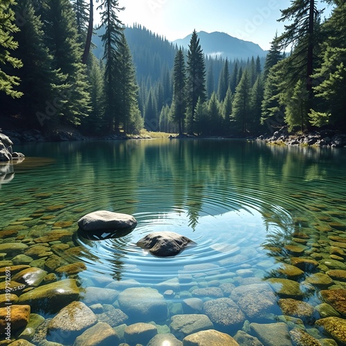 lake in the mountains Whispers of the Forest.