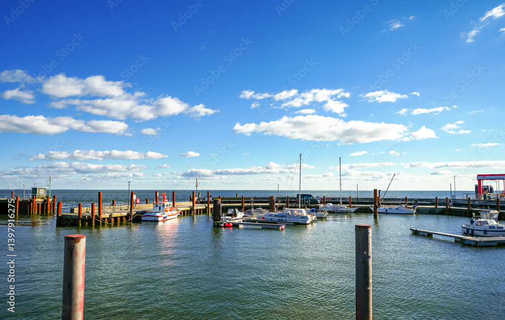 Obraz premium Surroundings at the port of List on the North Frisian island of Sylt. 