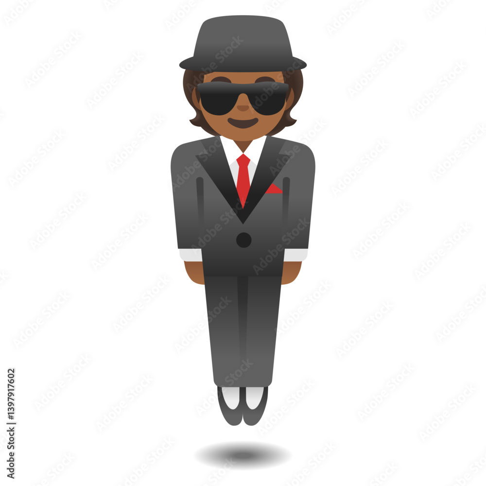 Obraz premium Man in Suit Levitating 