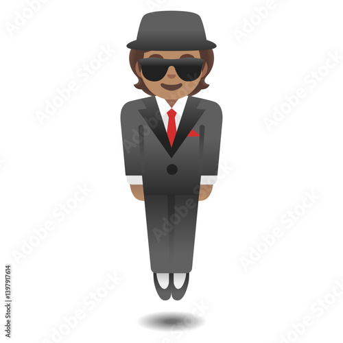 Man in Suit Levitating

