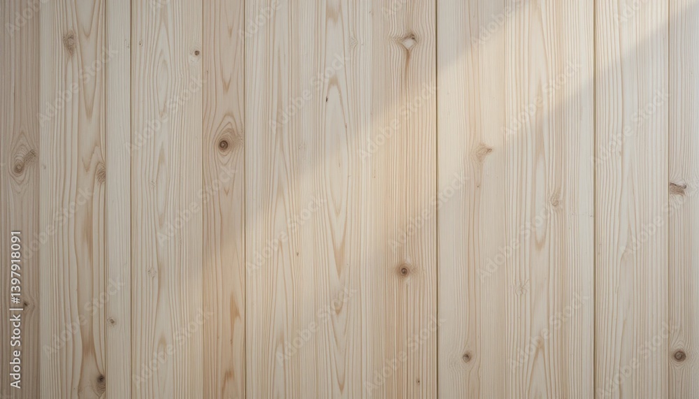 Obraz premium Natural light streaming on smooth wooden planks interior design setting high-quality image warm atmosphere close-up perspective