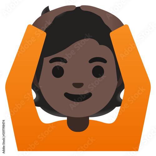 Person Gesturing OK (Female, Dark Skin Tone)