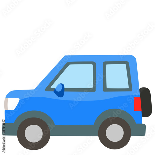 Blue SUV Emoji  