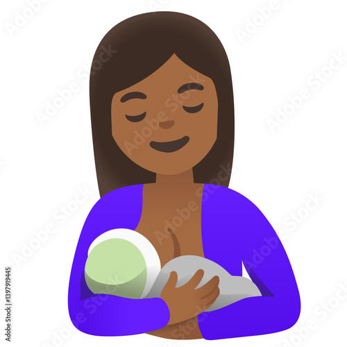 Breastfeeding Emoji: Medium-Dark Skin Tone
