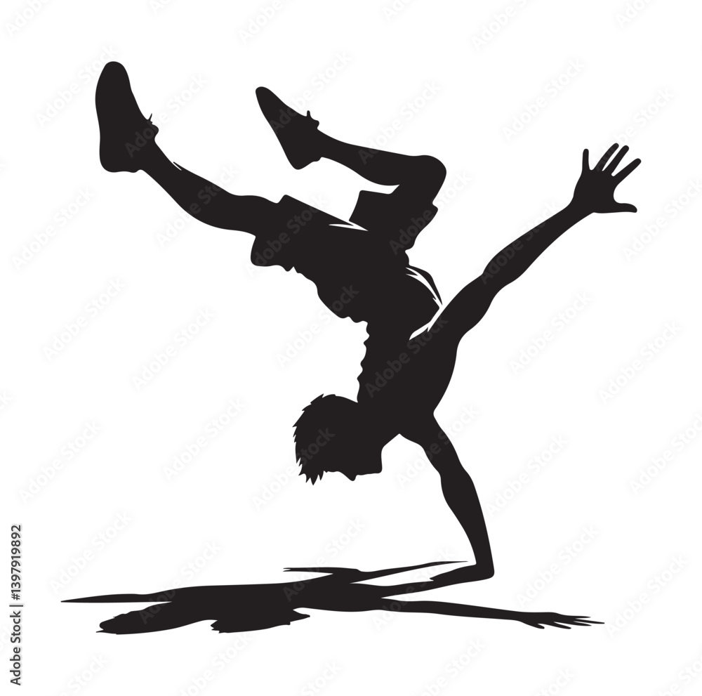 Silhouettes of parkour sports player vector. Silhouettes of parkour sports player vector.