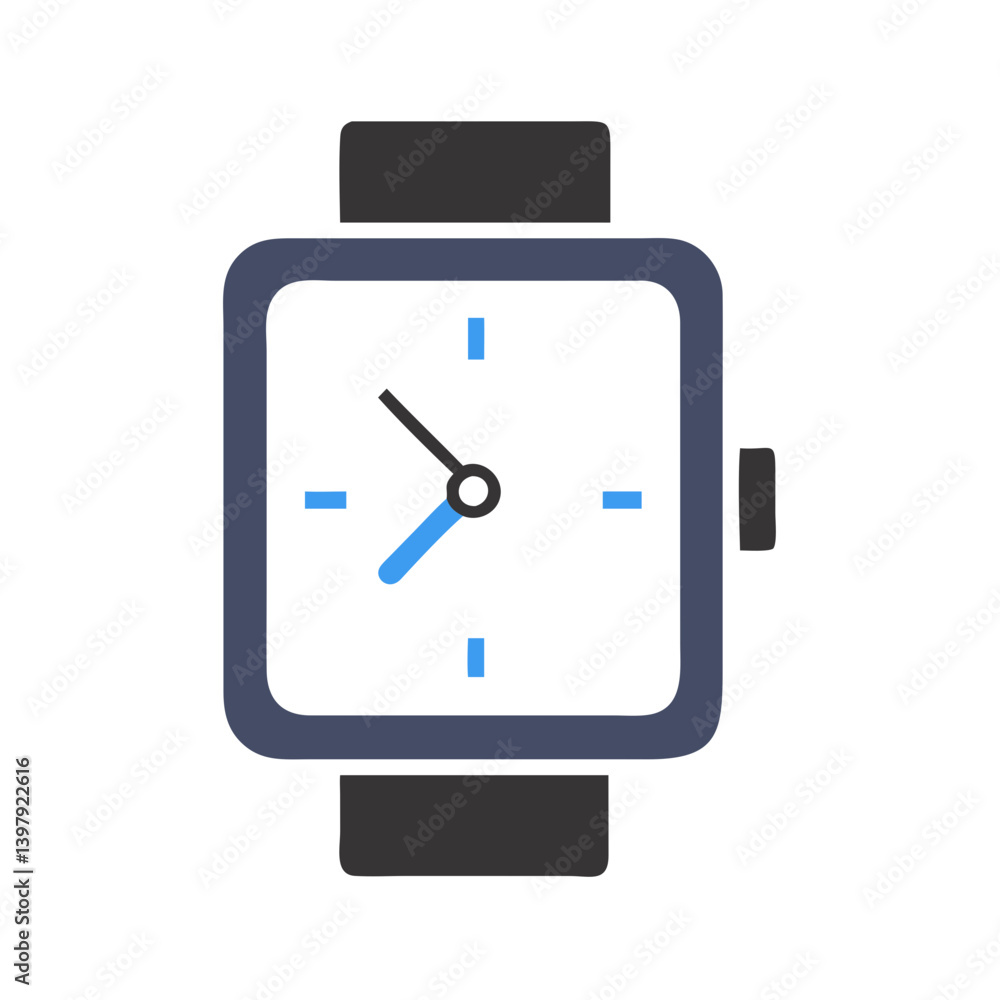 Elegant Square Dial Watch Icon Elegant Square Dial Watch Icon