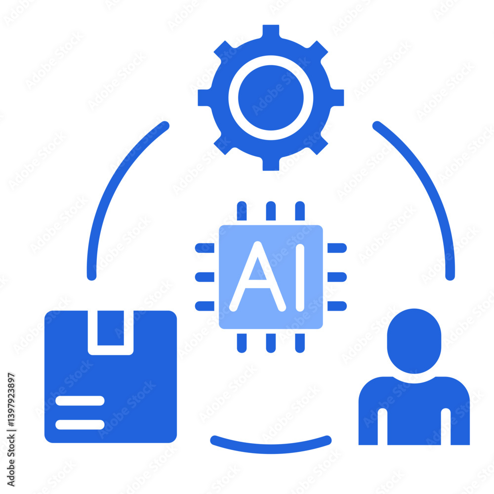 Obraz premium Supply Chain Intelligence Icon Element For Design 