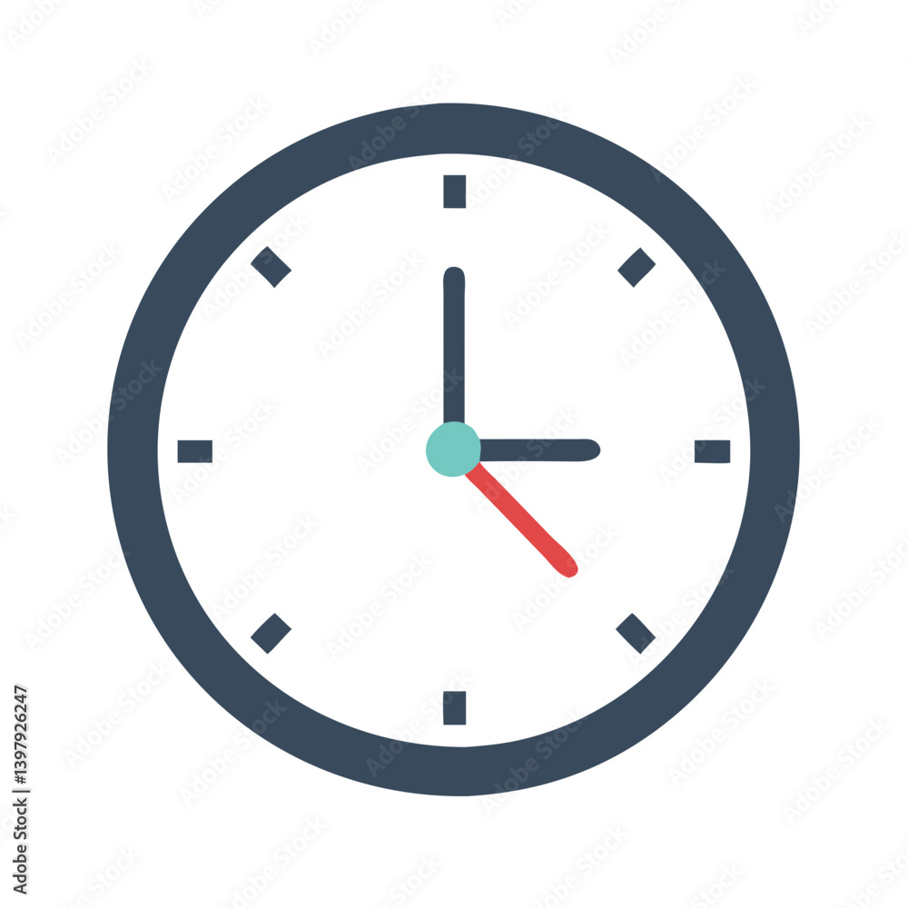 Chic Wall Clock Illustration Chic Wall Clock Illustration