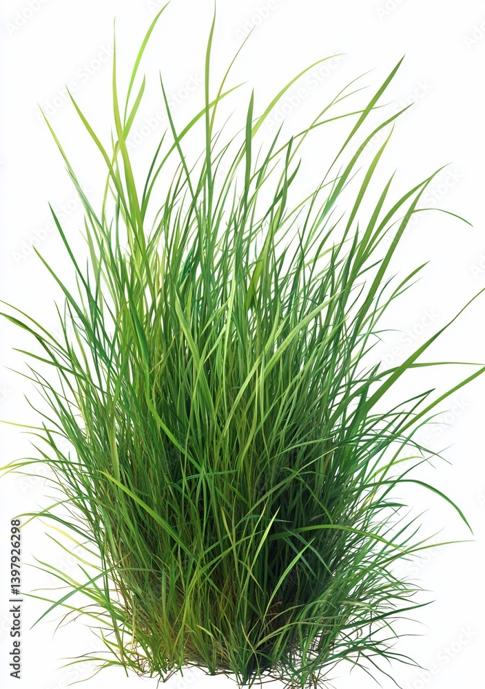 Obraz premium Lush green grass tuft