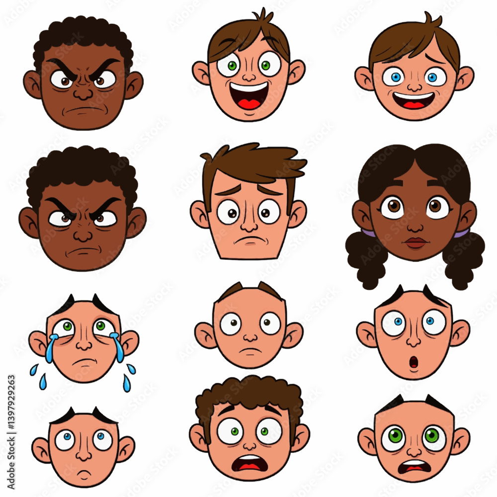 set of funny and angry faces emoji set of funny and angry faces emoji