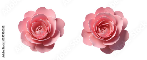 Obraz na płótnie Decorative clipart artwork of beautiful pink flowers nature graphic design studio aesthetic w salonie
