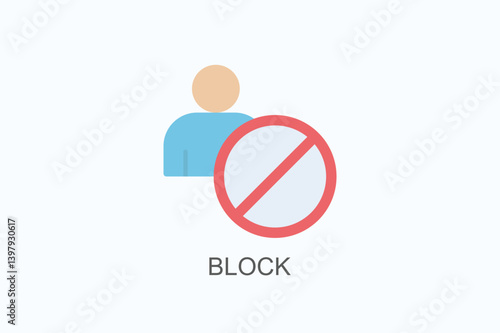 Block Icon Or Logo Isolated Illustration