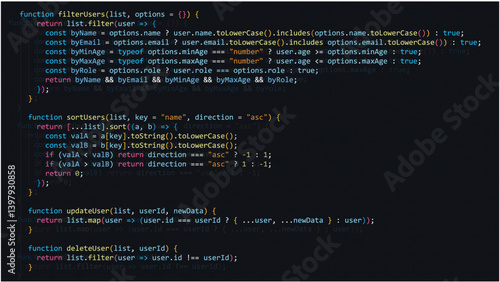 Code, javascript web programming source code. Abstract code background, Java code of web page vector illustration