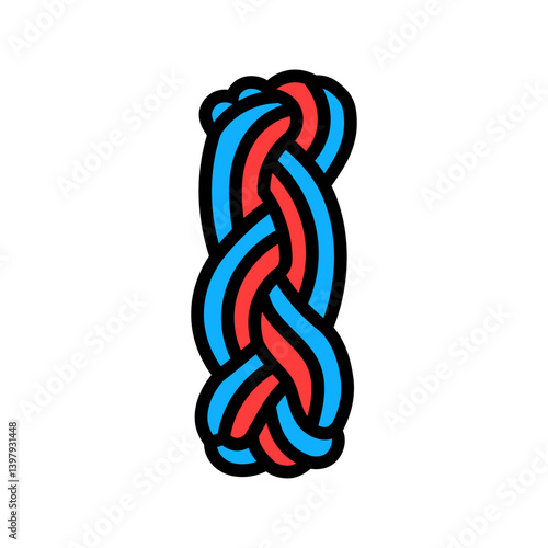 turks head nautical knot color icon vector illustration