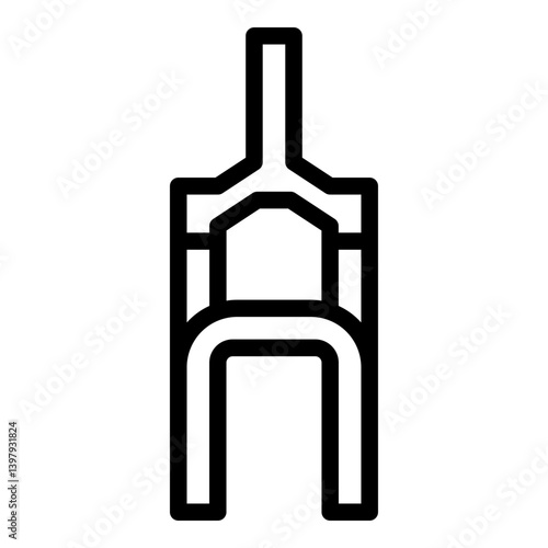 Bicycle fork icon. Vector line icon