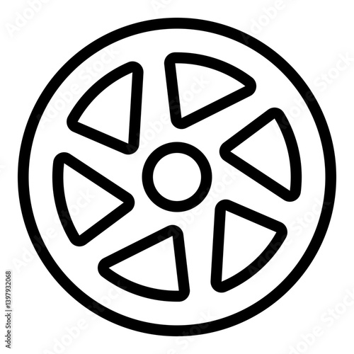Brake icon. Vector line icon