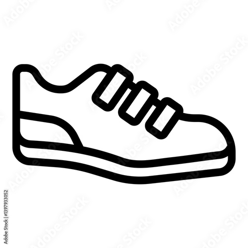 Cycling shoes icon. Vector line icon