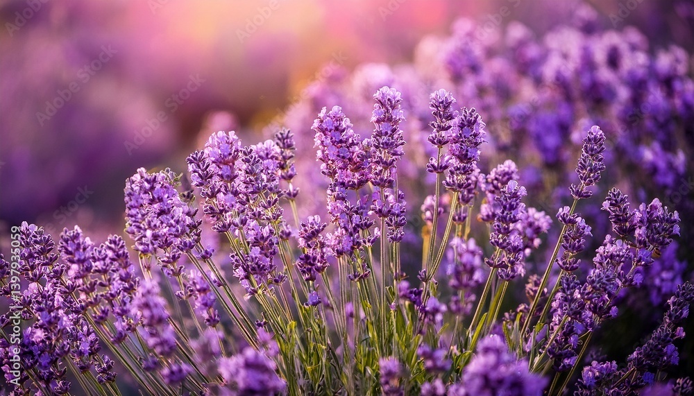 Obraz premium Blooming lavender flowers detail