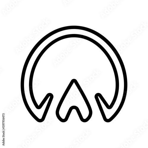 hoof print horse breeding line icon vector illustration