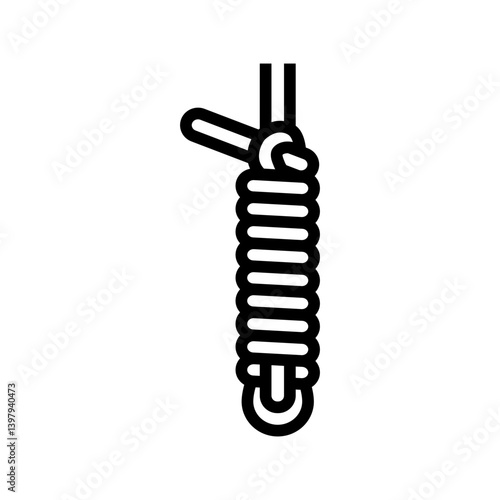 heaving line knot nautical line icon vector illustration