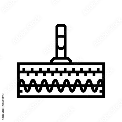 snow blower tractor line icon vector illustration