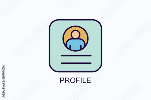 Profile Icon Or Logo Isolated Illustration