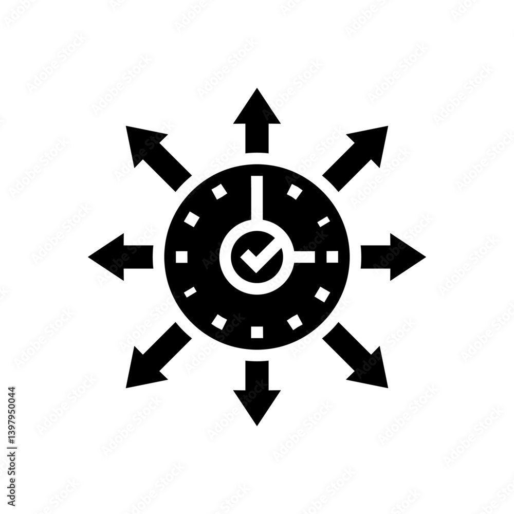flexible work schedule hybrid work glyph icon vector illustration flexible work schedule hybrid work glyph icon vector illustration