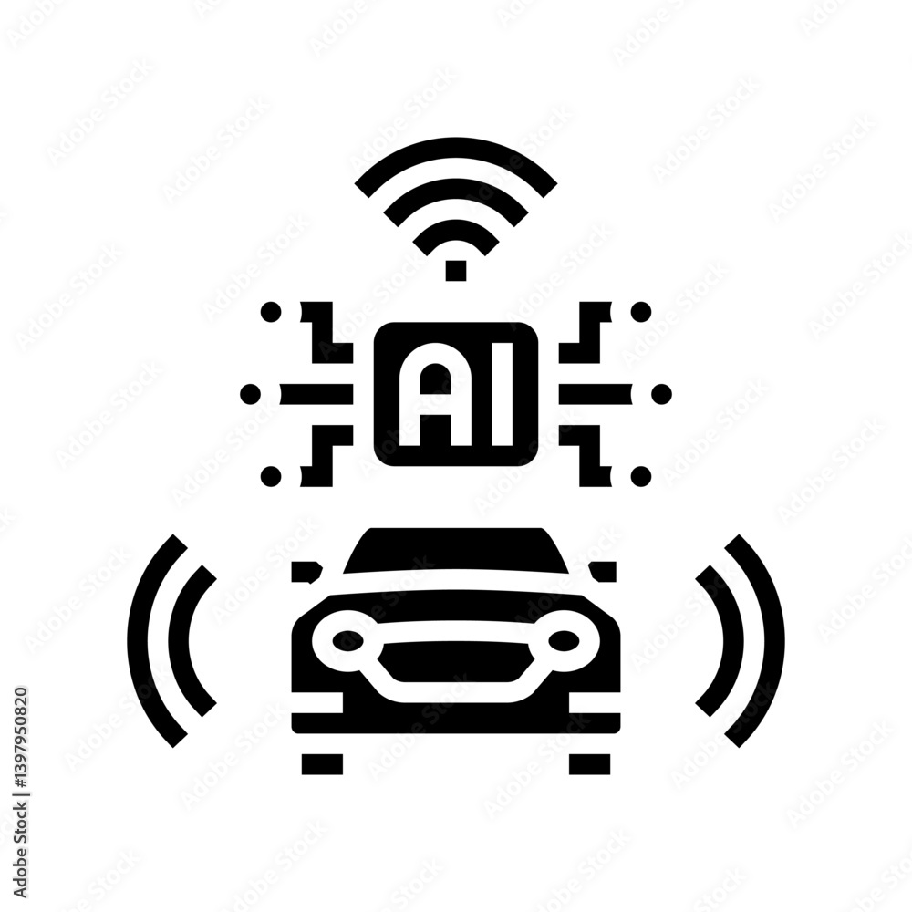 autonomous vehicles industry 5 glyph icon vector illustration autonomous vehicles industry 5 glyph icon vector illustration