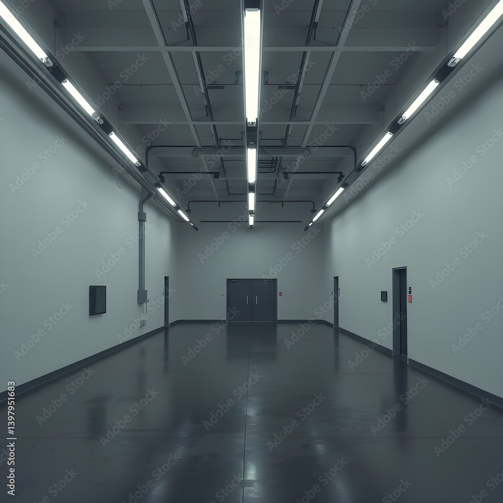 liminal space factory interior, 3d render liminal space factory interior, 3d render