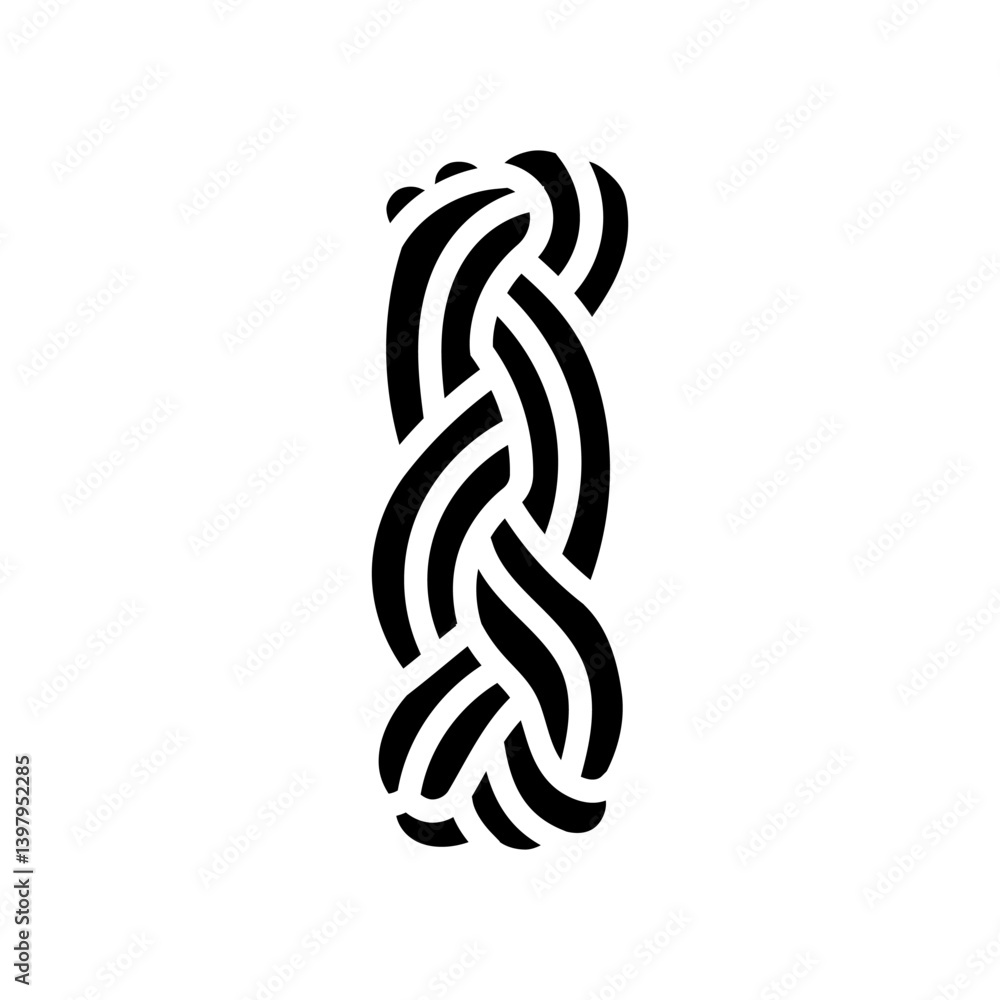 Obraz premium turks head nautical knot glyph icon vector illustration