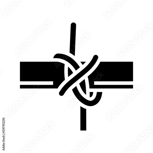 constrictor nautical knot glyph icon vector illustration