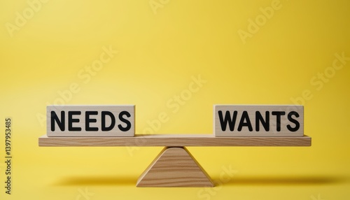 Balance concept, needs and wants