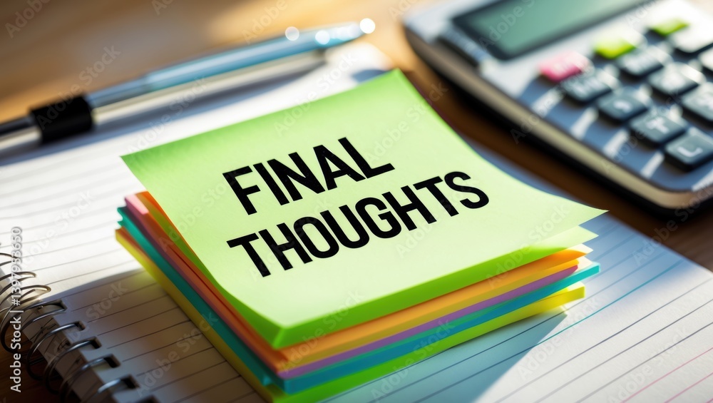Final thoughts on notepad Final thoughts on notepad