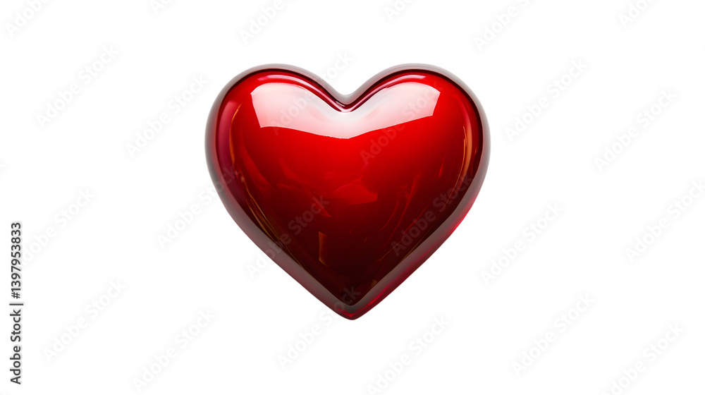 Vibrant Red Heart Symbol on Clean White Background for Graphic Design Projects Vibrant Red Heart Symbol on Clean White Background for Graphic Design Projects