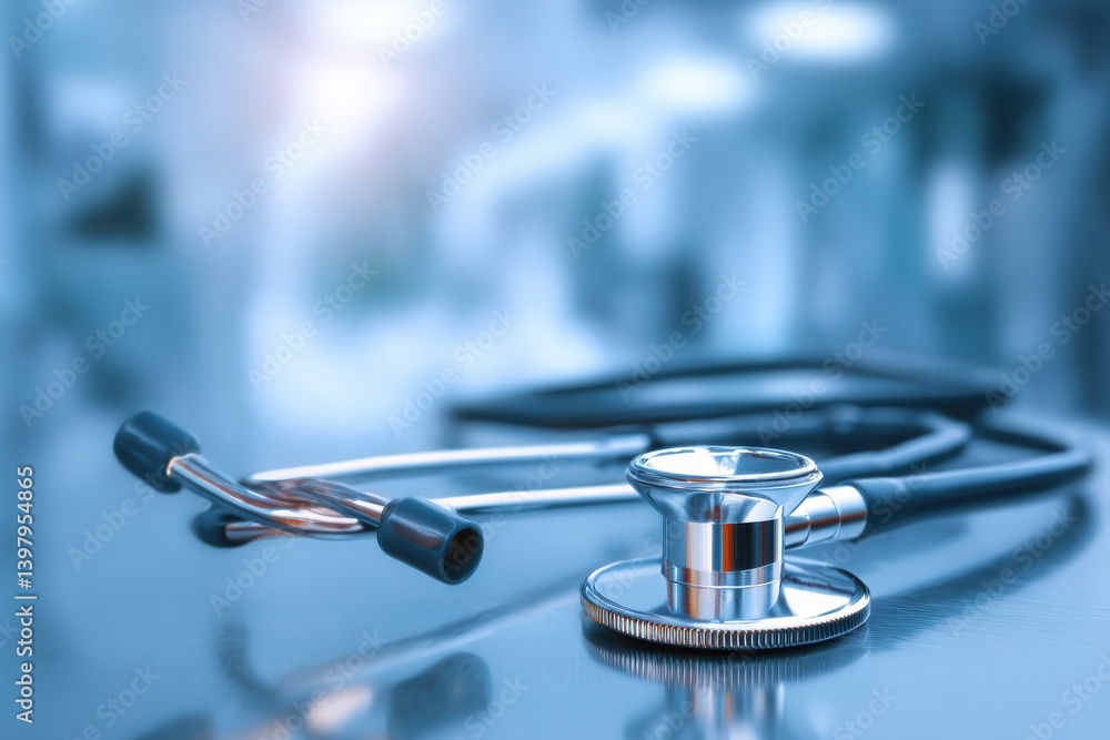 Medical Stethoscope on a Desk Medical Stethoscope on a Desk