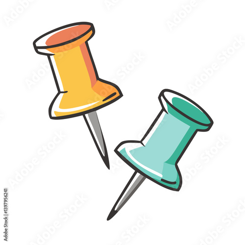 thumbtacks icon, thumbtacks vector illustration-simple illustration of thumbtacks, perfect for thumbtacks logos and icons