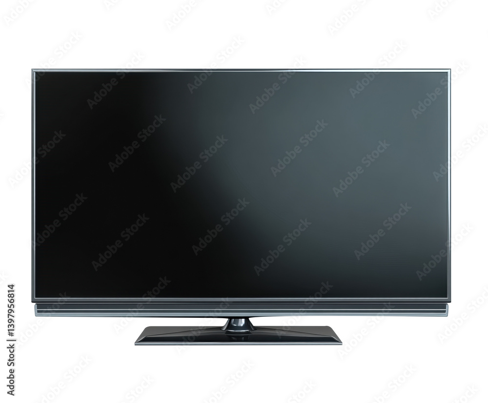 Modern flat screen television for entertainment and home decor on a transparent background, cut out Modern flat screen television for entertainment and home decor on a transparent background, cut out