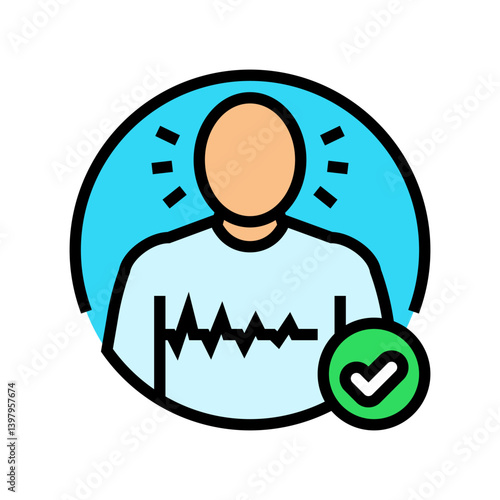 stay calm first aid color icon vector illustration
