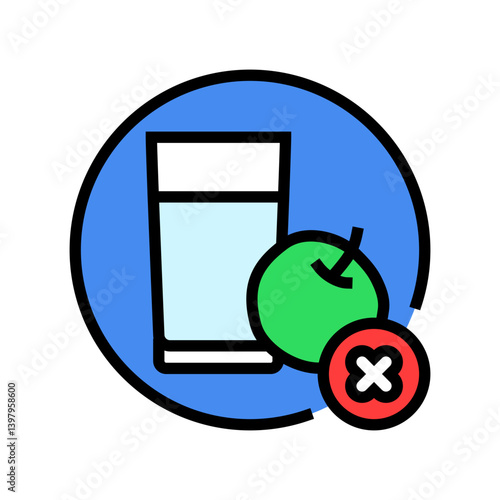 do not give the victim food drink color icon vector illustration