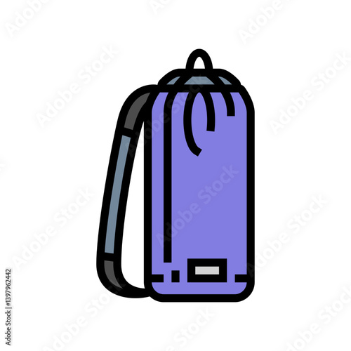 rope bag rock climbing color icon vector illustration