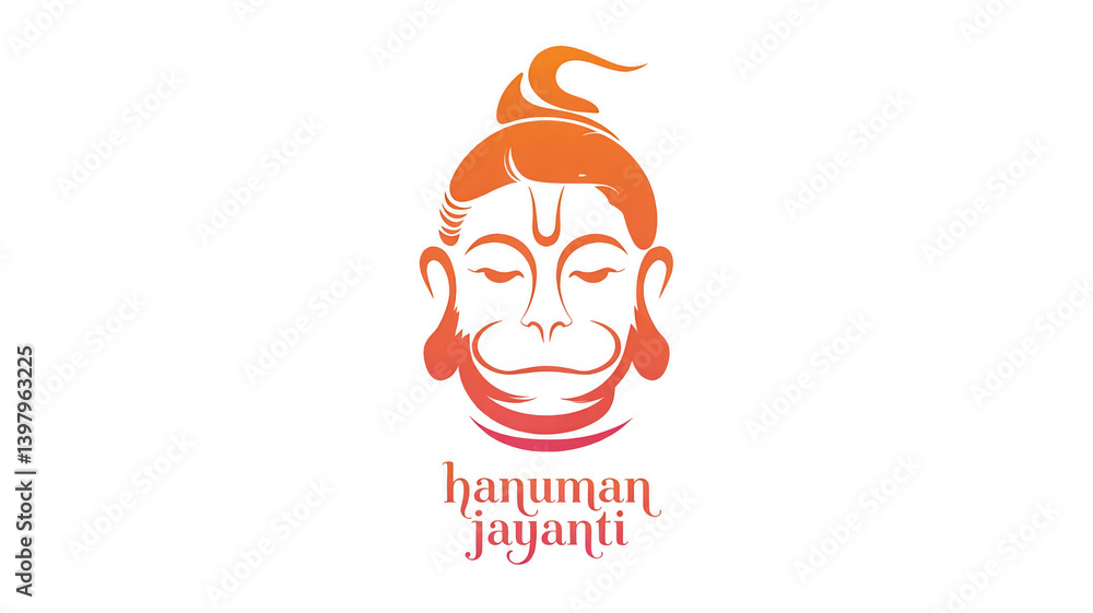 Fototapeta premium Happy Hanuman Jayanti isolated on transparent background, Generative ai.
