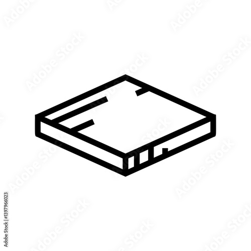 concrete slab cement line icon vector illustration