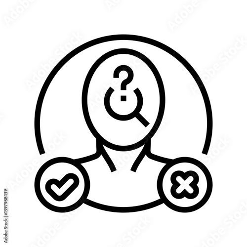 assess the victims condition line icon vector illustration
