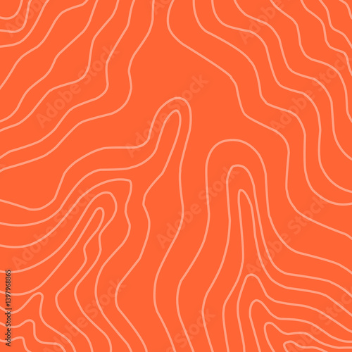 Salmon fillet pattern texture background vector. Abstract raw salmon meat background with stripes salmon line art. Design illustration for Japanese Restaurant, website, banner, packaging.