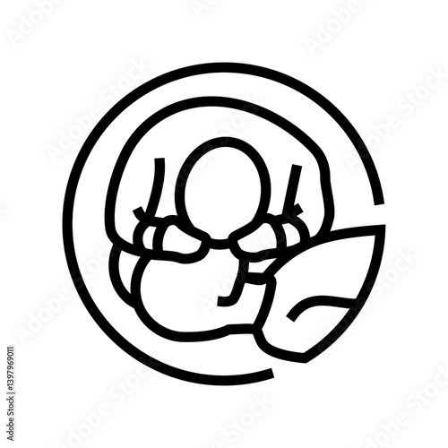 mouth to mouth cpr line icon vector illustration