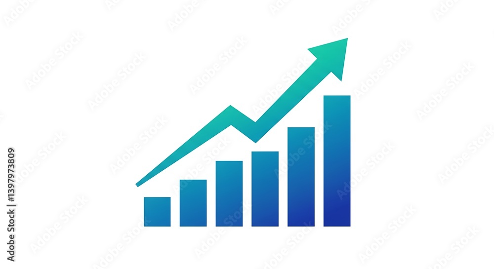 graph with arrow pointing up graph with arrow pointing up
