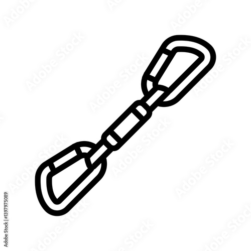 quickdraws rock climbing line icon vector illustration