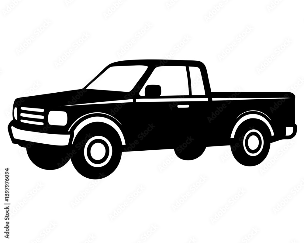 Pickup Truck Silhouette Vector Design, Pickup Truck SVG, Pickup Truck Icon Pickup Truck Silhouette Vector Design, Pickup Truck SVG, Pickup Truck Icon
