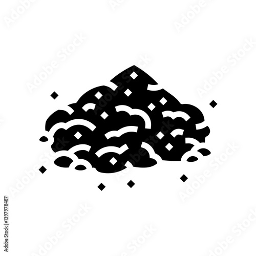 powder cement concrete glyph icon vector illustration