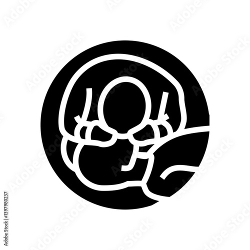 mouth to mouth cpr glyph icon vector illustration